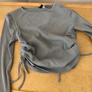 Grey scrunched Top